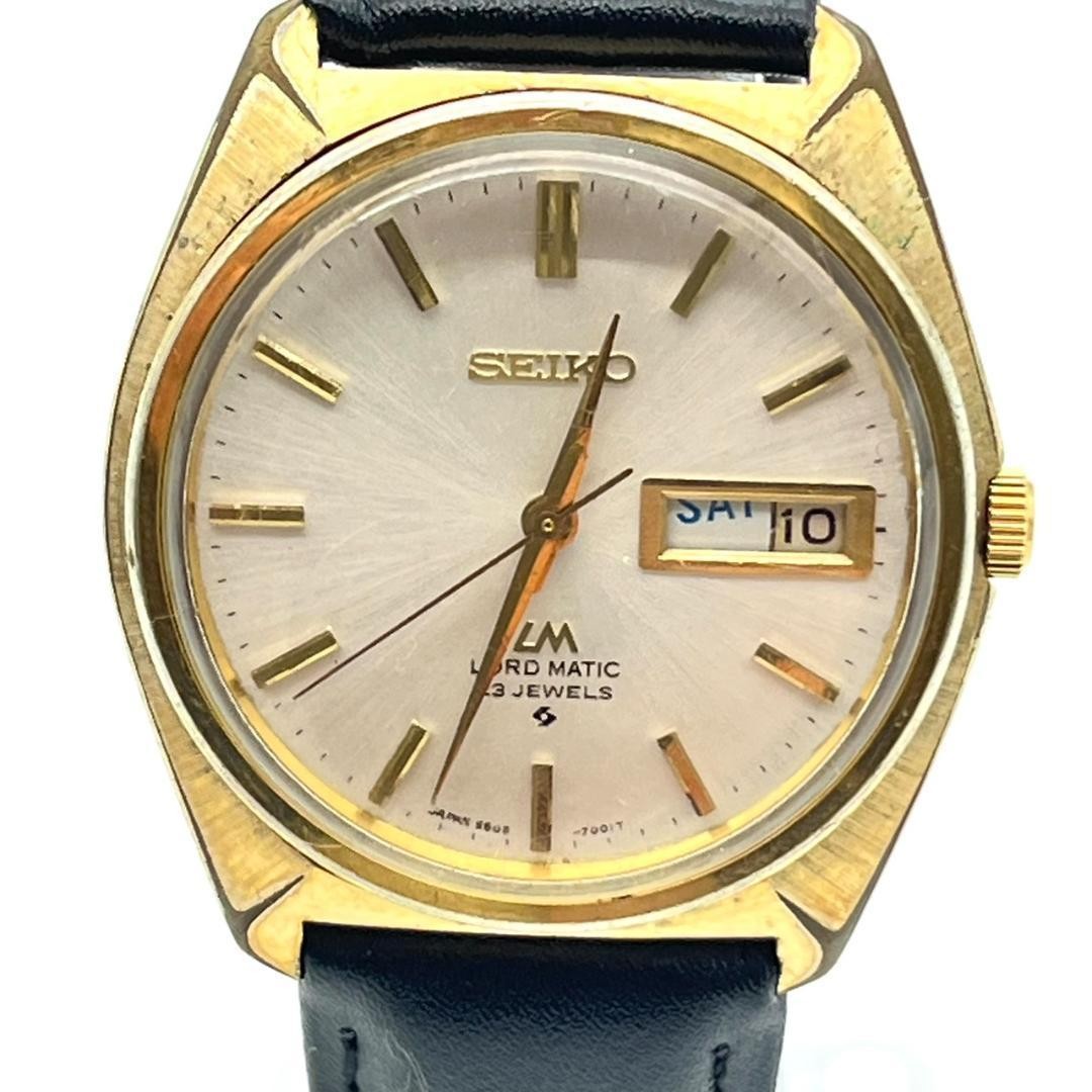 [Slightly flawed] Seiko automatic watch, 23 jewels, day-date, new strap, men'
