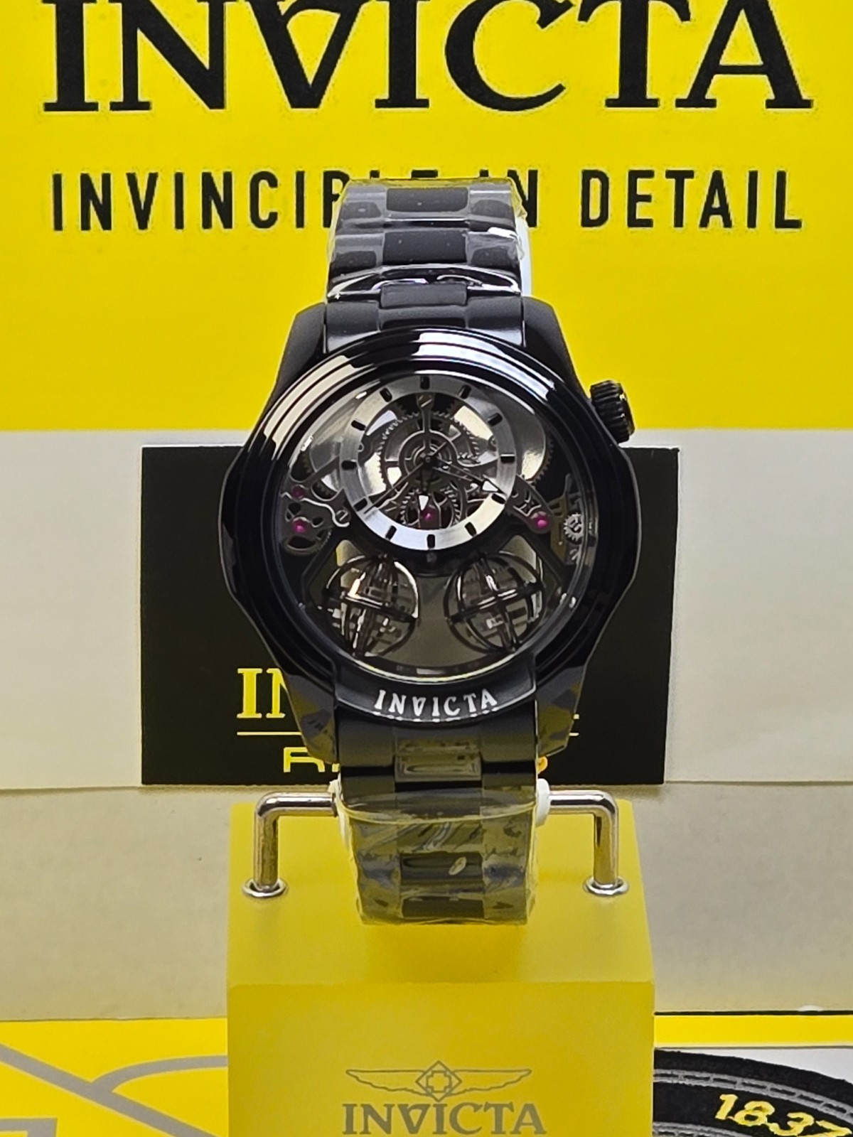 Invicta Specialty Twin-Axis Men’s Watch Skeleton Dial- 46mm Black NEW!