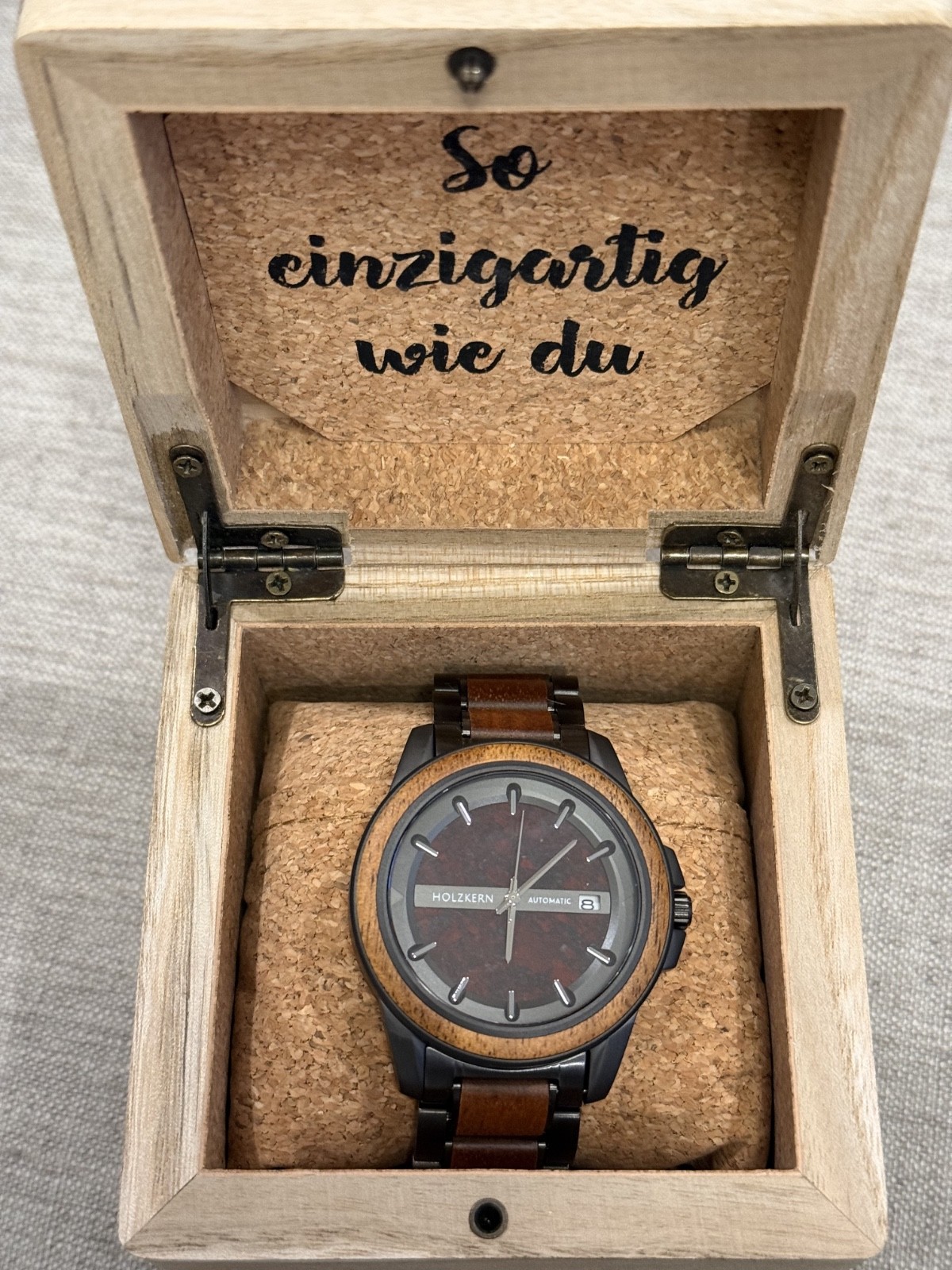 Holzkern Dolni Automatic Mens Watch Wood and Gunmetal