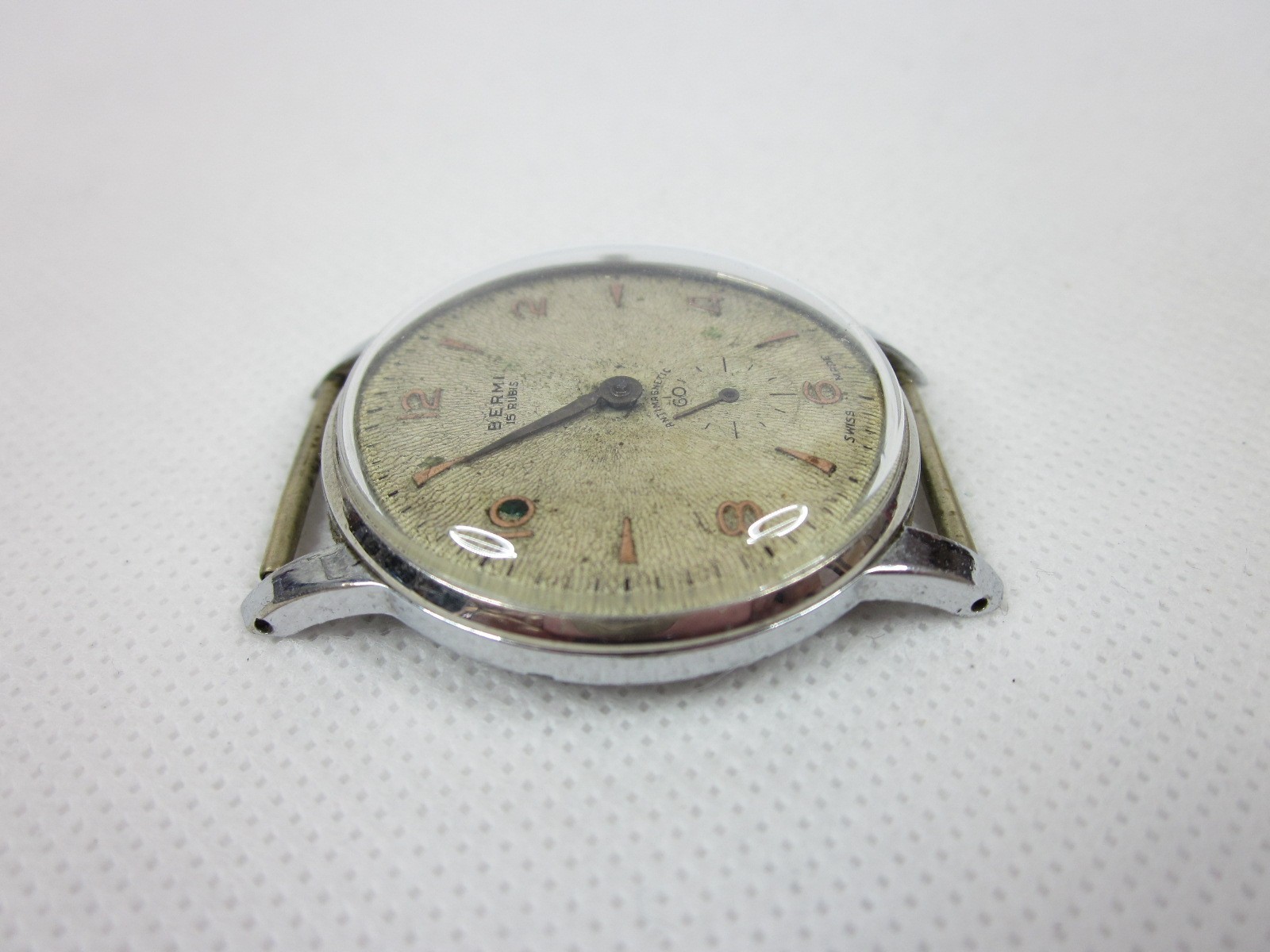VINTAGE BERMI SWISS MECHANICAL MANUAL MENS WRISTWATCH 38MM WORKING