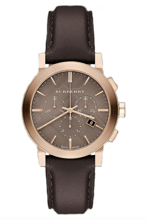 Brand New Burberry The City BU9755 Rose Tone Stainless Steel Chronograph Watch
