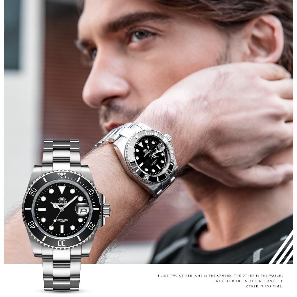 ADDIESDIVE Black 200M Diver Watch Automatic Citizen Miyota Sapphire Luminous New