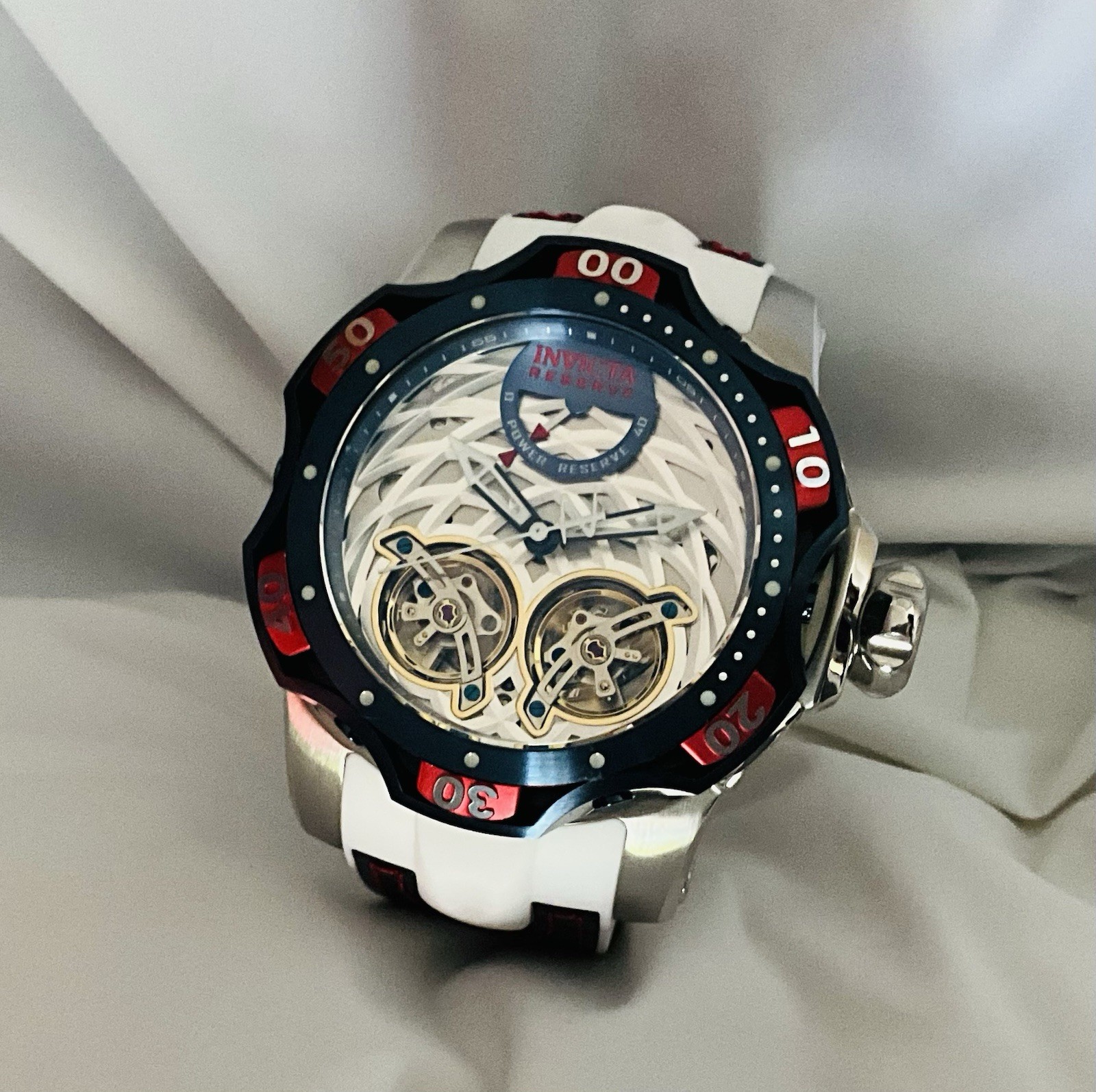 Invicta Reserve Venom Double Open Heart Escapement Automatic Watch # 34470