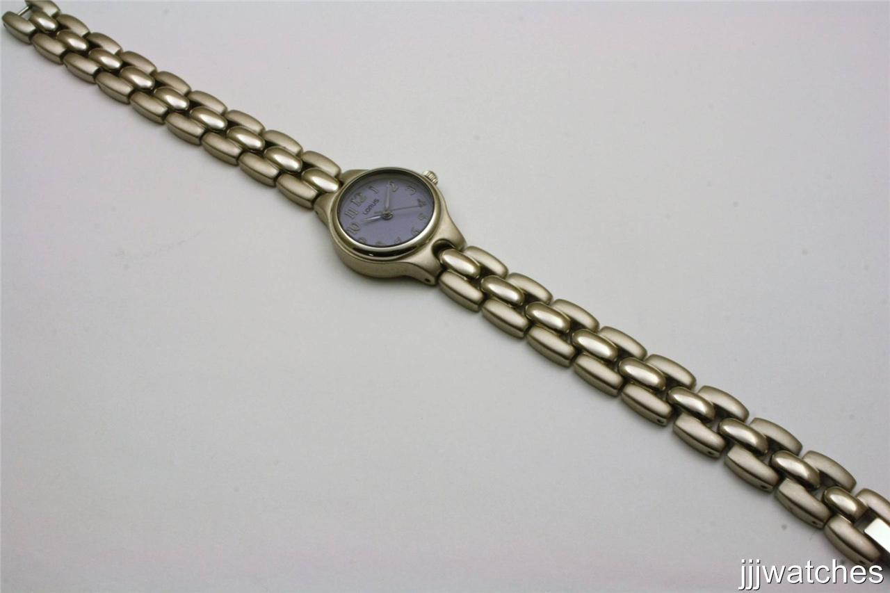 New Lorus Classic Bracelet Lilac Tinted Glass Women Watch 23mm LR0234
