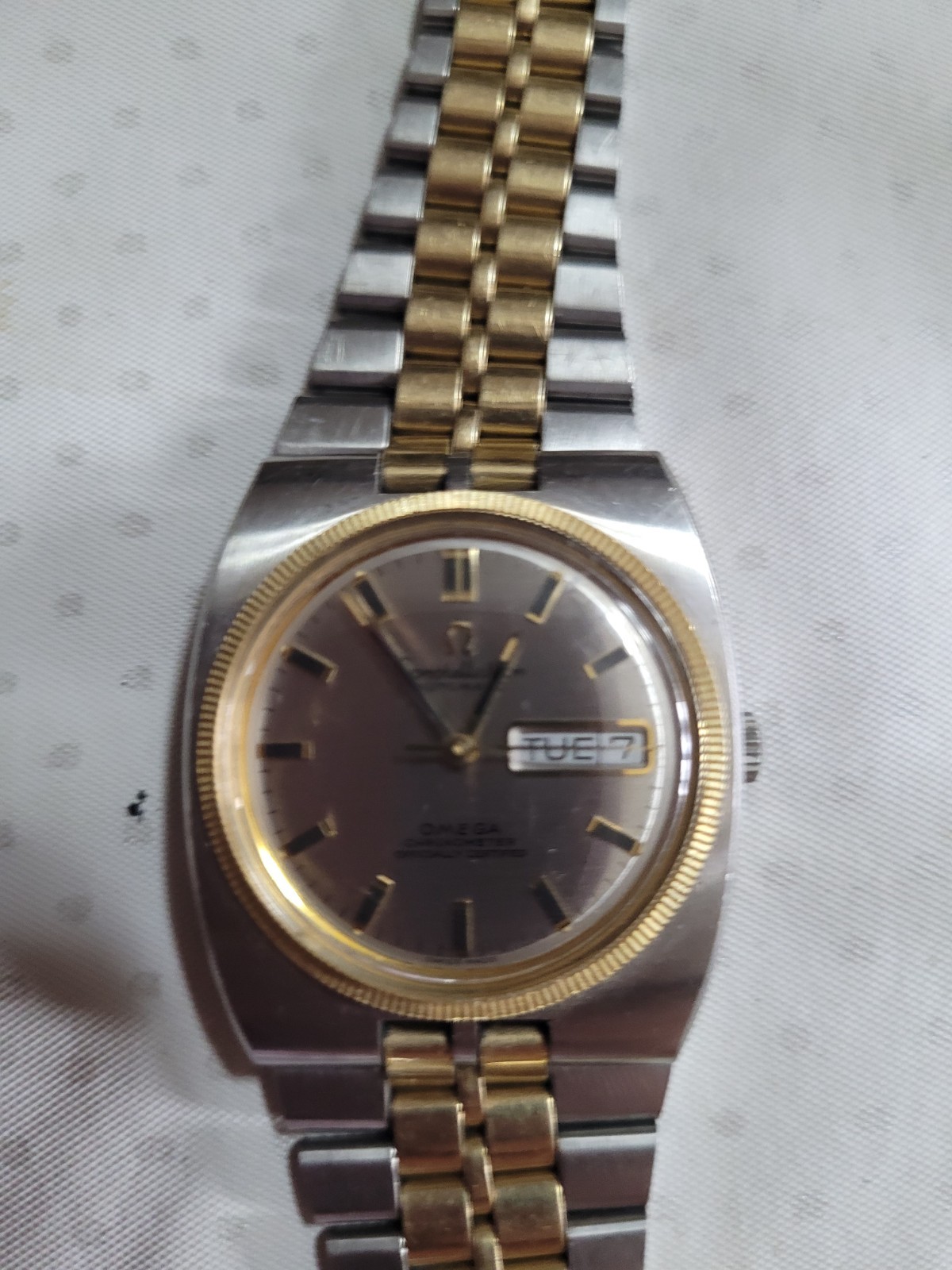 Vintage Rare 14k 2 tone Omega Constellation 1970 excellent cond. original band