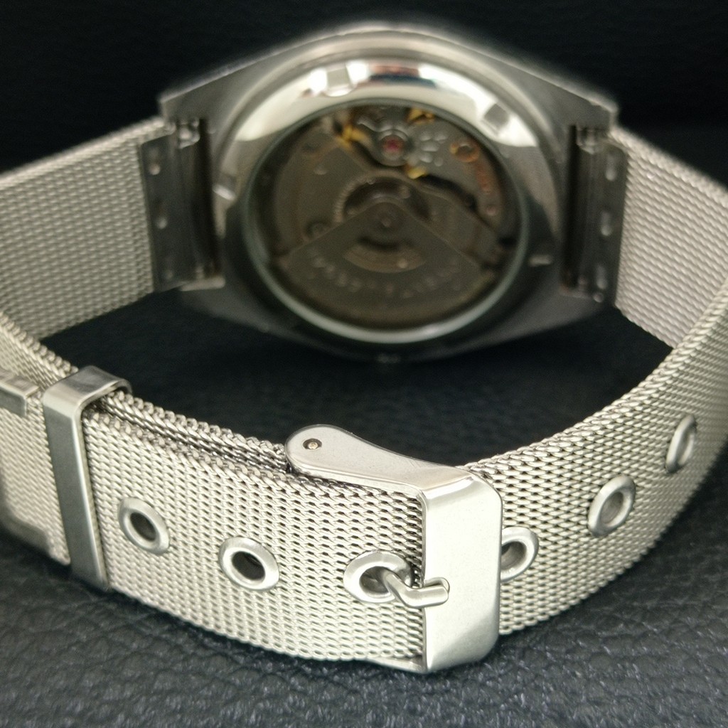 ORIENT CRYSTAL AUTOMATIC VINTAGE JAPAN MENS BLACK COLOR DIAL WATCH a707778-1
