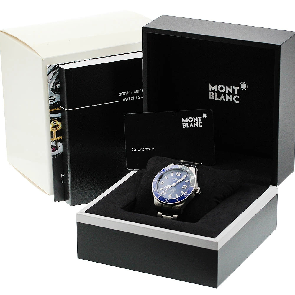 Montblanc 1858 Iced Sea 129369 Automatic 42mm Box Papers Blue Men’s Watch