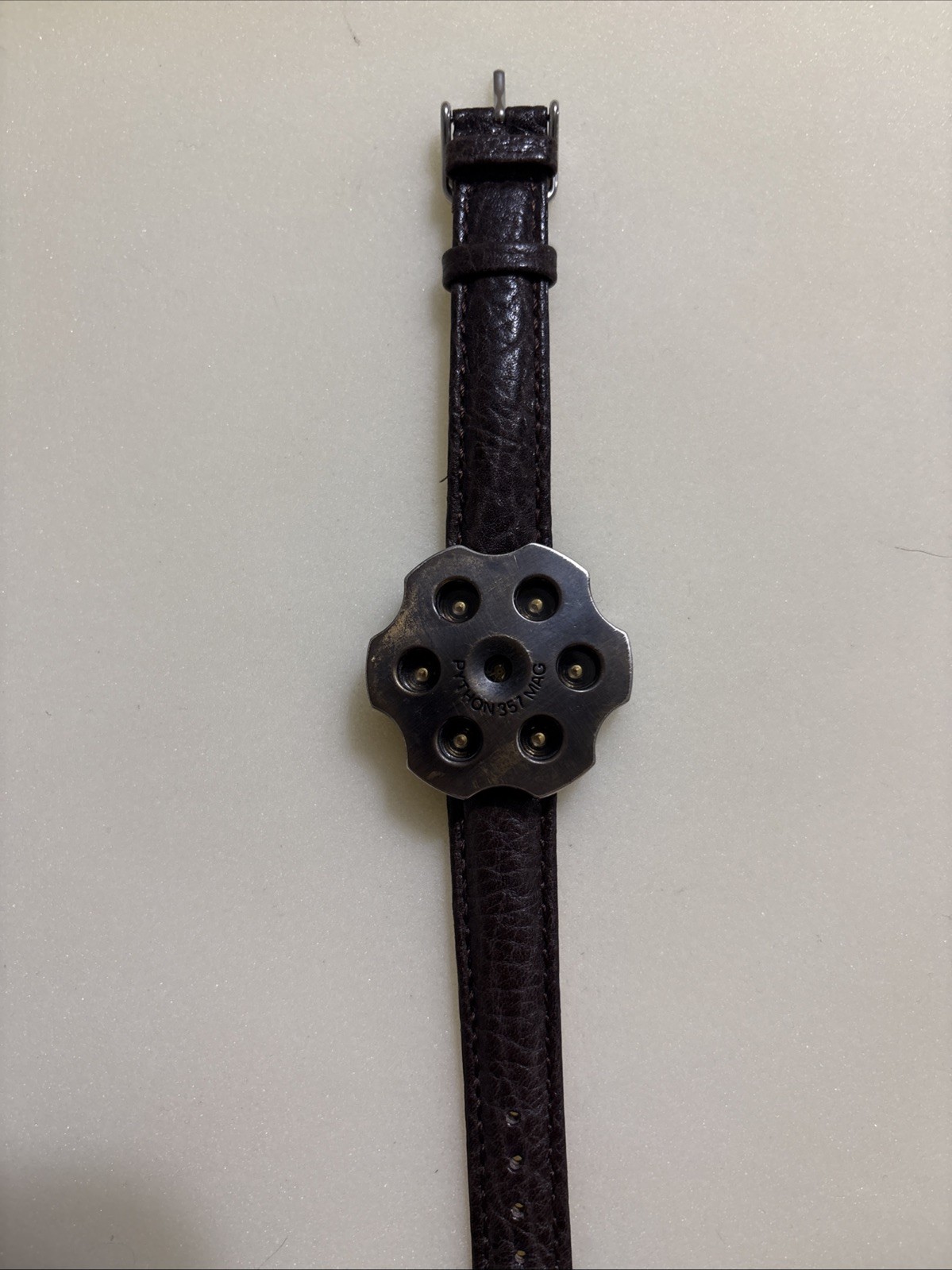 Jalga Python 357 Mag Japan Movement Stainless Steel Bronze Watch Italy Leather