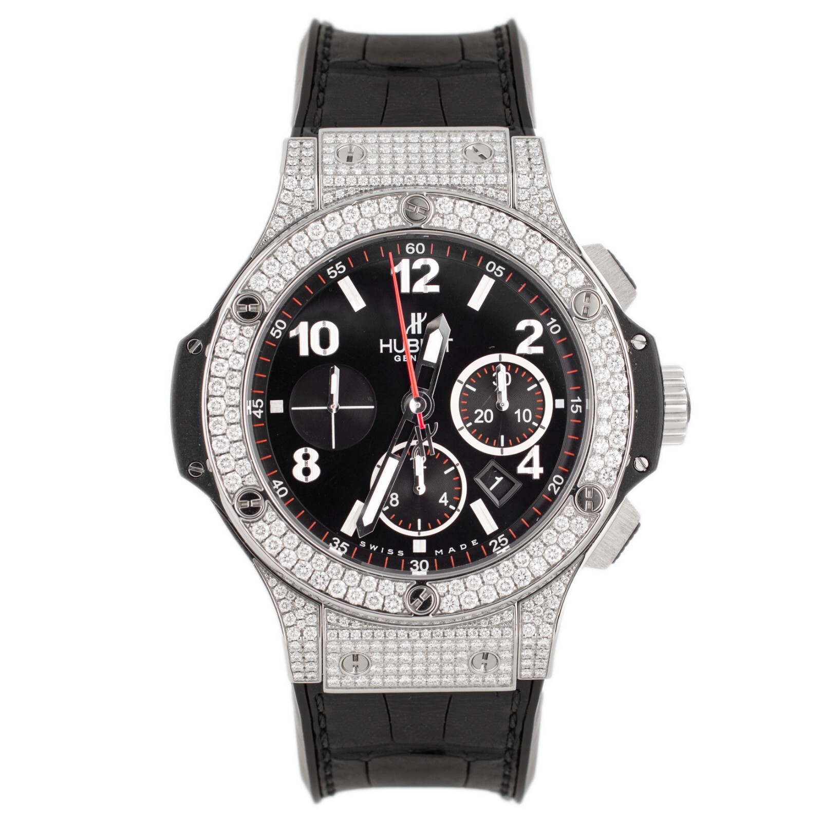 Hublot Big Bang Chronograph Steel Black Dial 44mm 301.SX.130.RX.174 Full Set