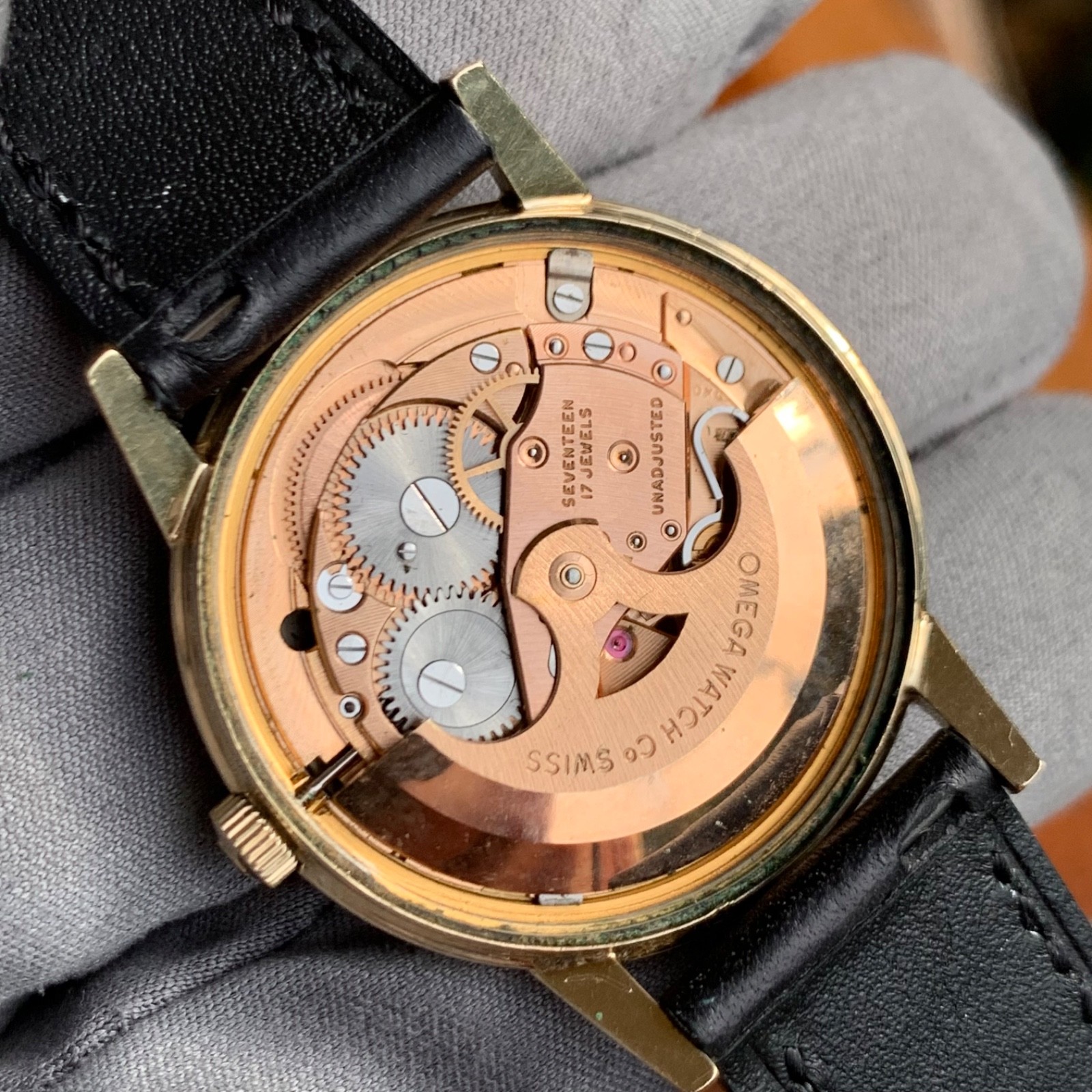 1966 Omega Original Black Dial Ref. LU6304 Automatic Cal. 550 Gold Filled Watch