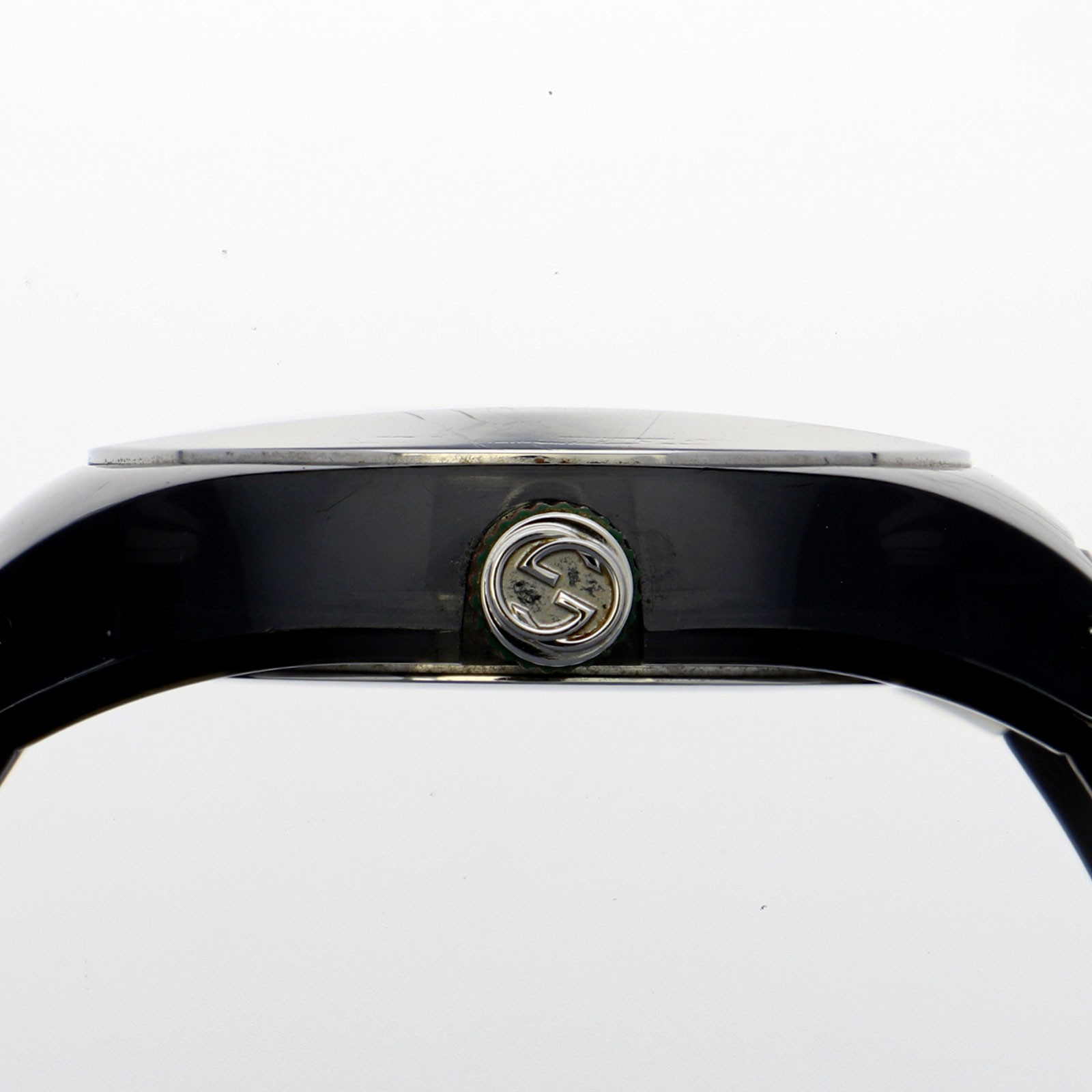 GUCCI YA137101 137.1 sink WATCH black SS/rubber/resin QZ