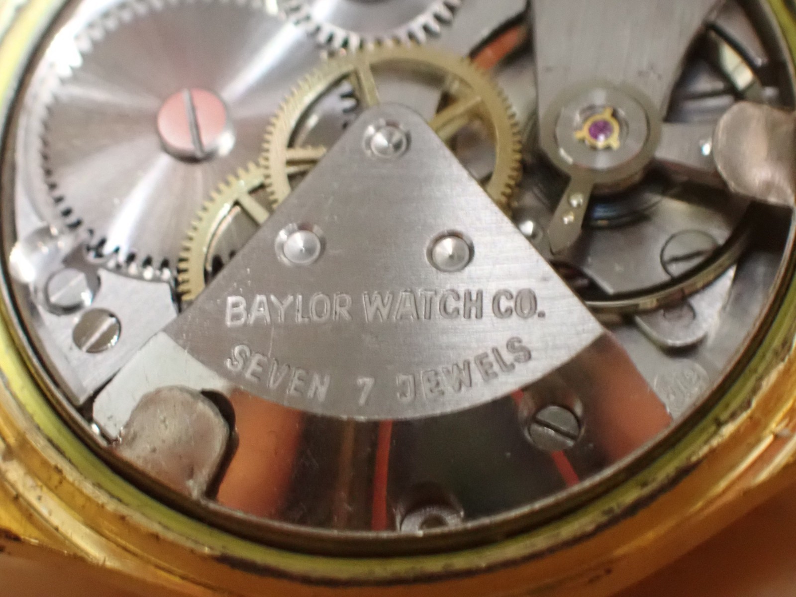 Baron by Baylor 7 Jewel Men’s Mechanical Wind Wristwatch good balance Germany
