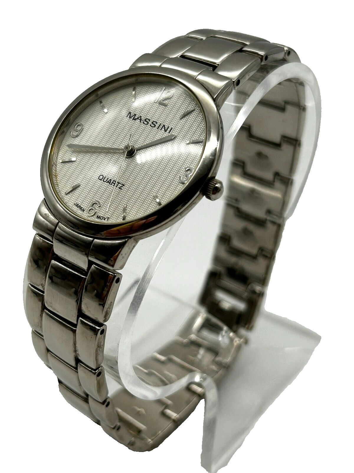 Massini Unisex Silver Tone Wrist Watch Second Hand Nurse