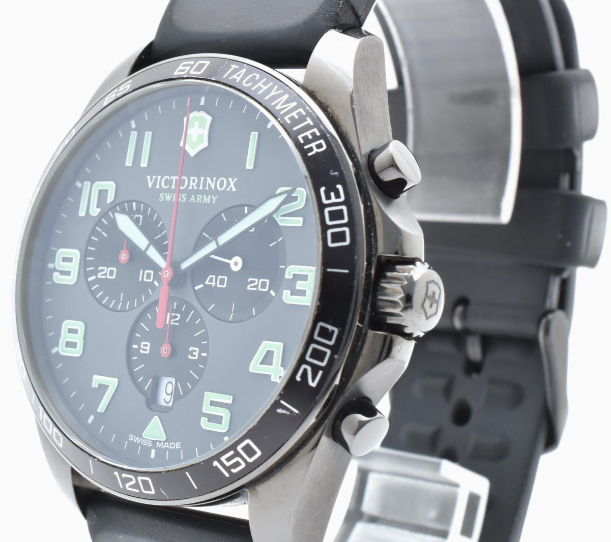 VICTORINOX 241891 FieldForce Sport Chrono Quartz Men’s Watch 42mm Grey Dial Box