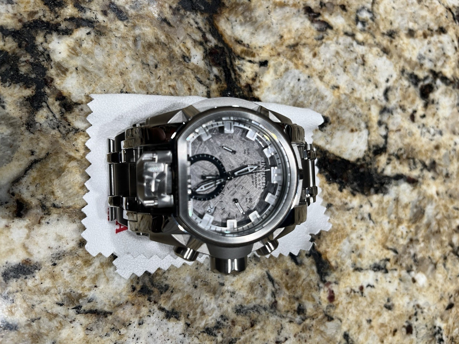 Invicta Reserve 52mm Bolt Zeus Magnum Swiss Z60/515 Dual Quartz Meteorite #28408