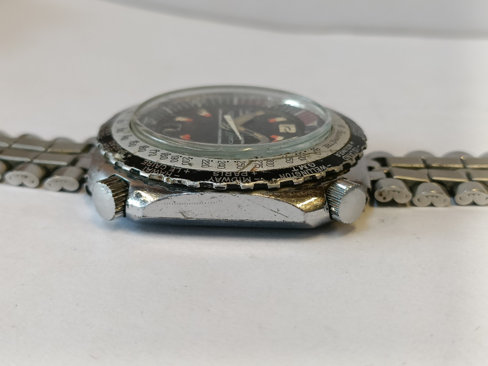 FRESARD SPECIAL 17J WINDING PATINA BLACK DIAL MEN’S WORKING CONDITION