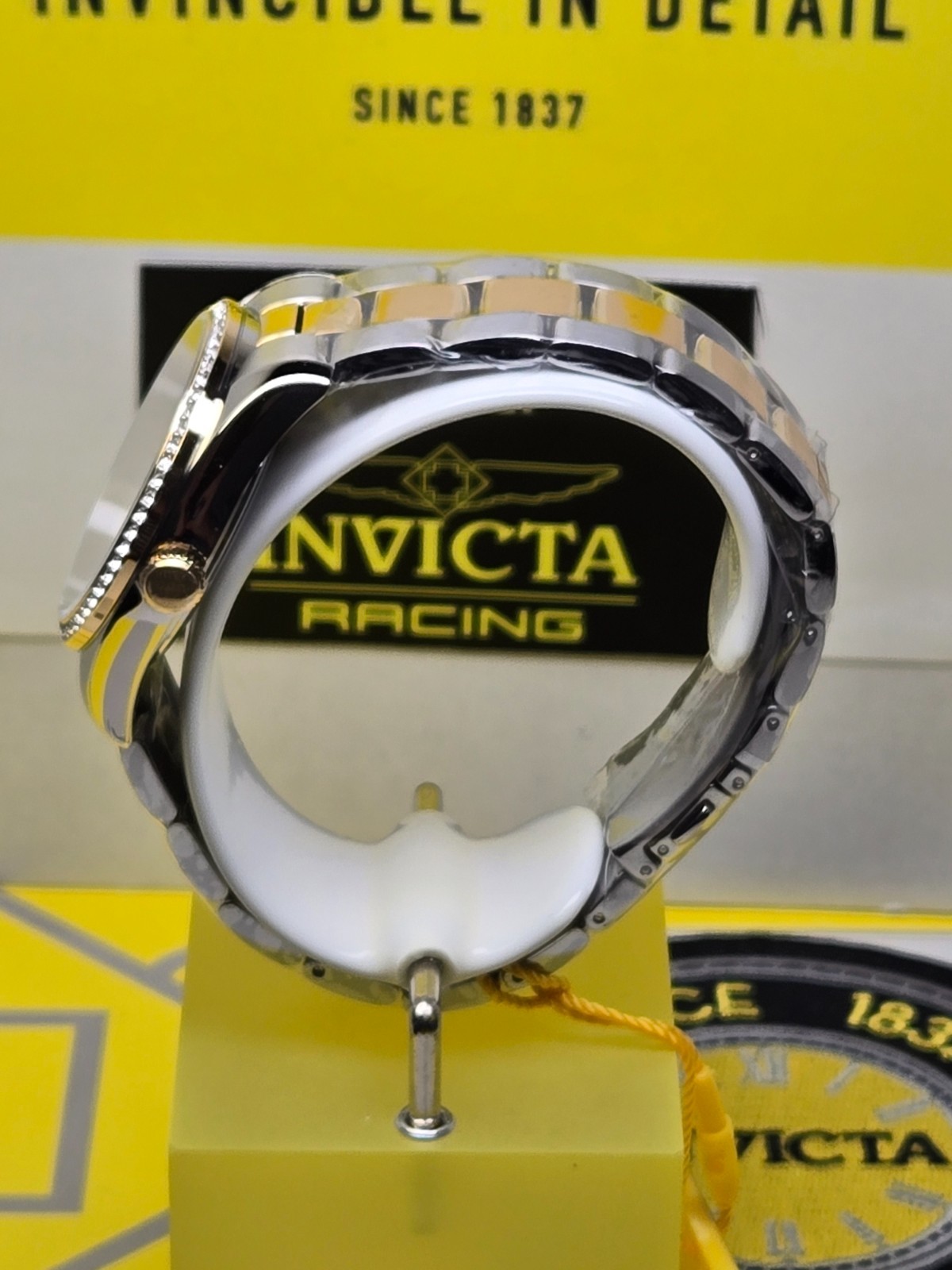 Invicta Specialty Lautus Unisex Watch w/Mother of Pearl, 38mm. Gold, Steel NEW!!
