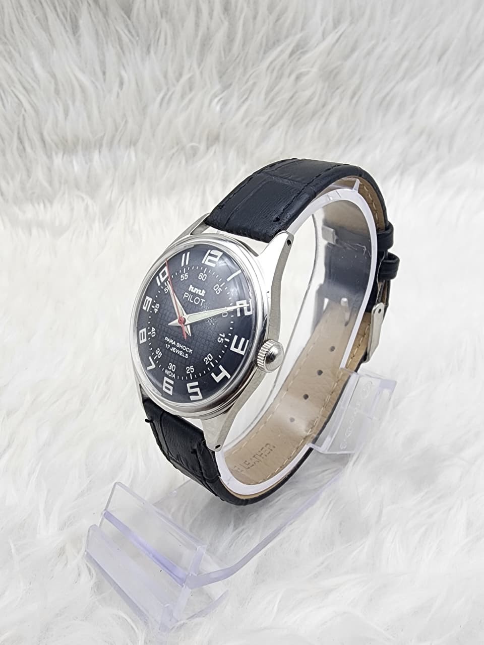 HMT Pilot Para Shock Black Dial 17 Jewels Mechanical Hand-Winding Watch