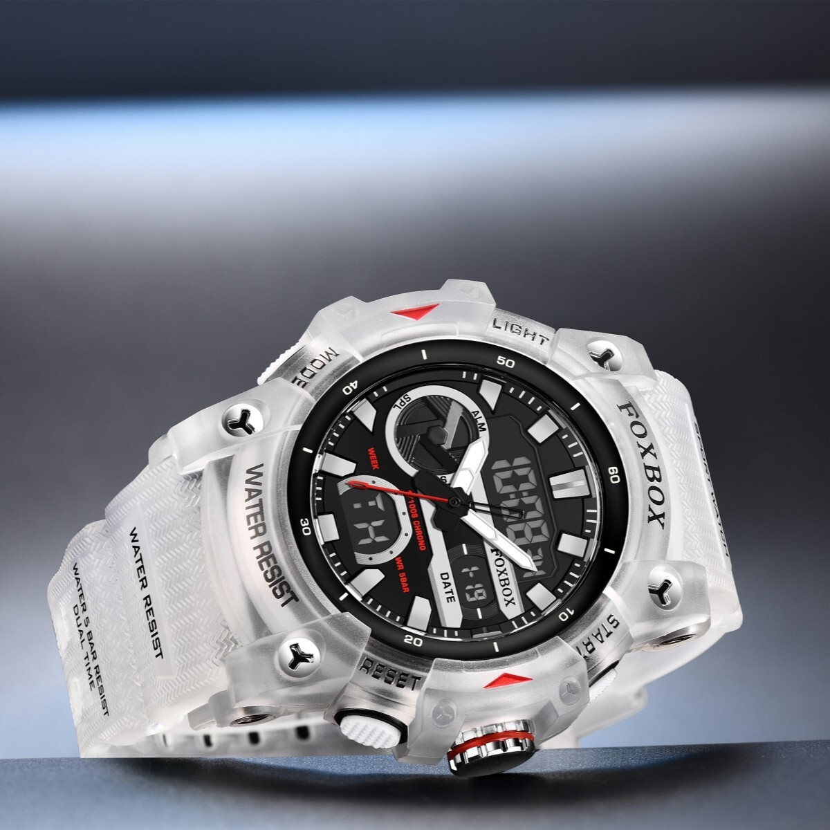 Men’s Watch Big Dial Quartz Digital Analog Luminous Waterproof Sports Wristwatch