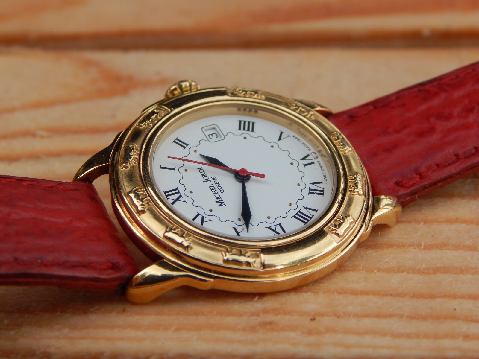 Michel JORDI Geneva 1991 Swiss Quartz Wrist Watch 37mm Case Eta Movement