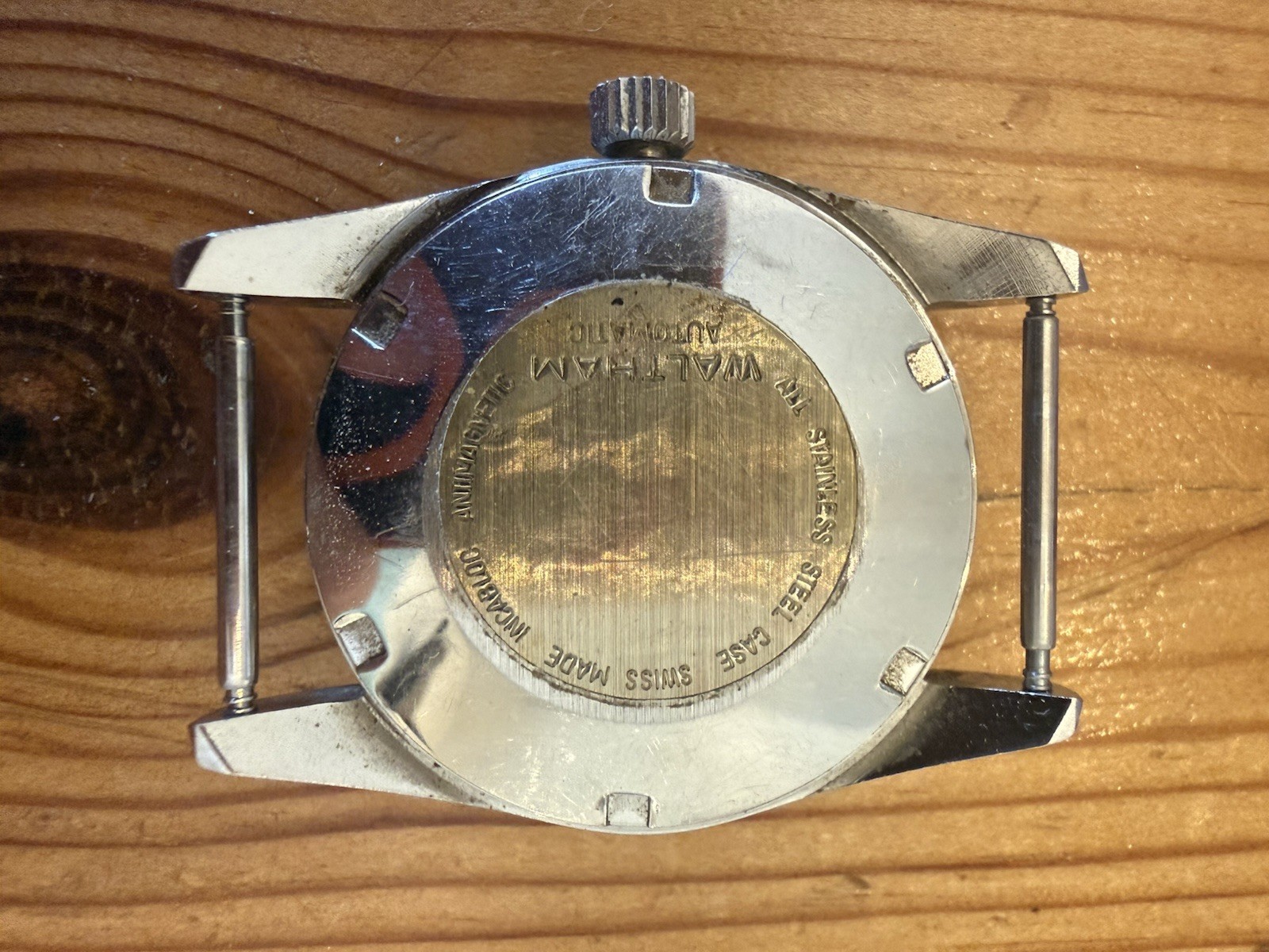 Waltham Vintage 1970s Day Date Automatic Skin Diver NATO Strap