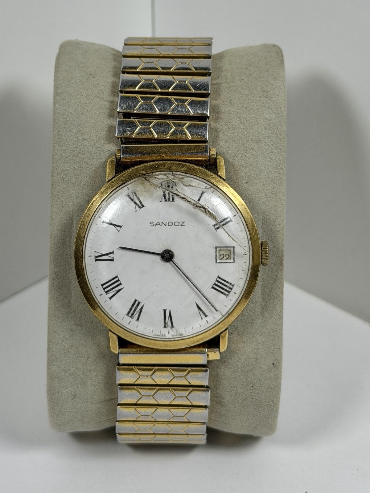 Sandoz 554-Y-66-4 Manual Wind Gents Watch Vintage Swiss Made – As Is