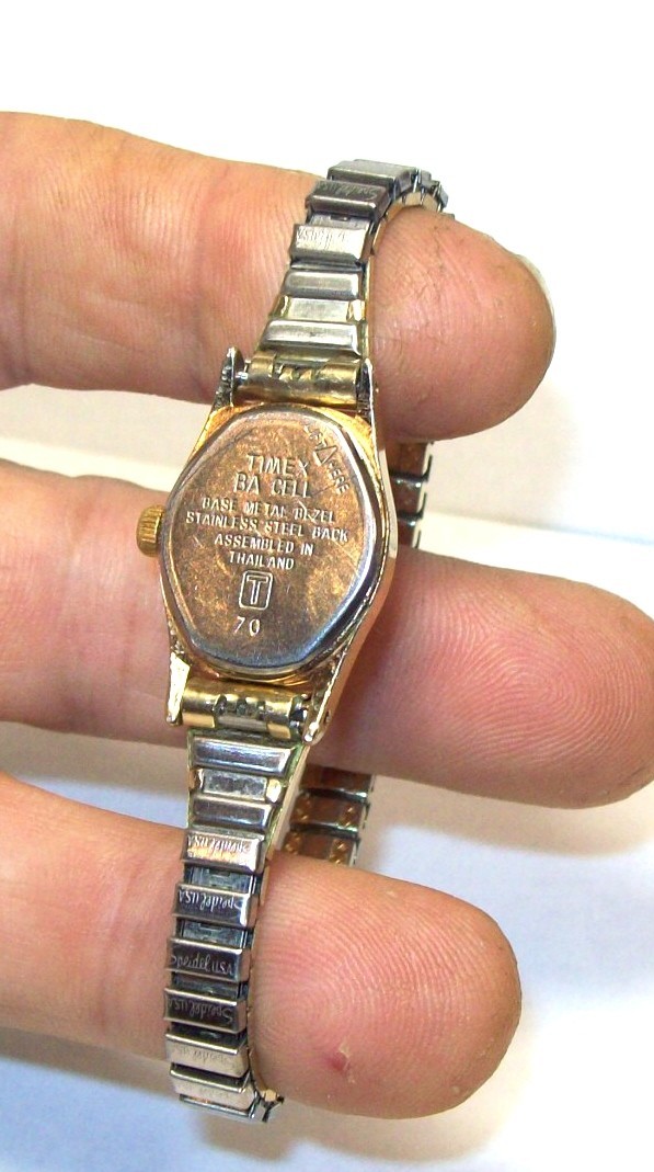 Timex Q Ladies Watch Earlier Minty Luxury ’70’s Quartz Gold-Filled fit 5.9″-6.4″