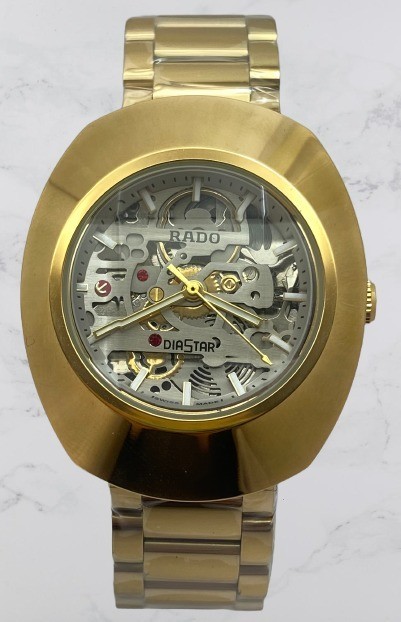 Refurbished Beautiful Gold-Tone Rado Diastar Skeleton Automatic Working Watch