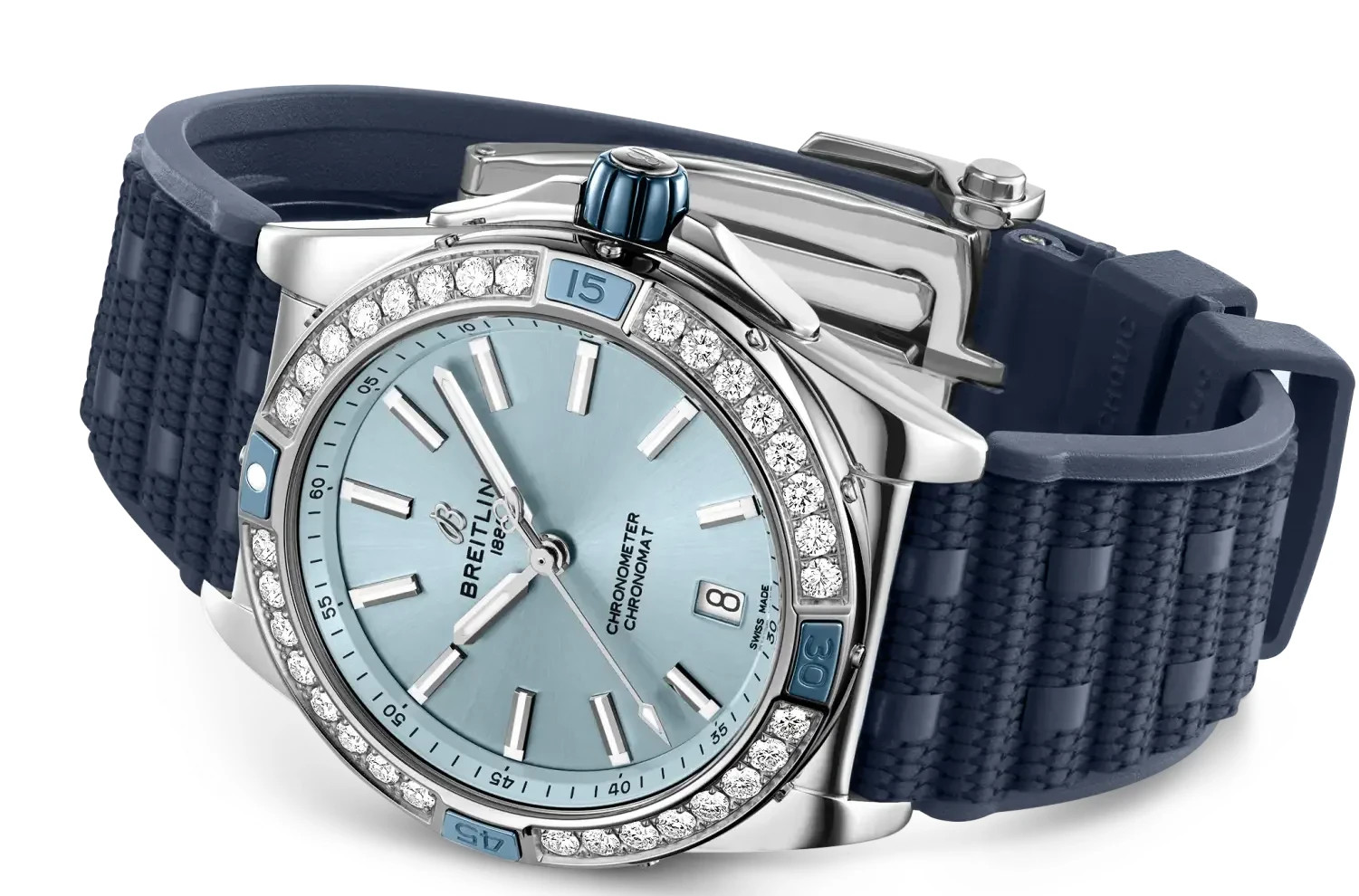 2026 Breitling Super Chronomat Ice Blue Dial 38mm Women’s Watch A17356531C1S1