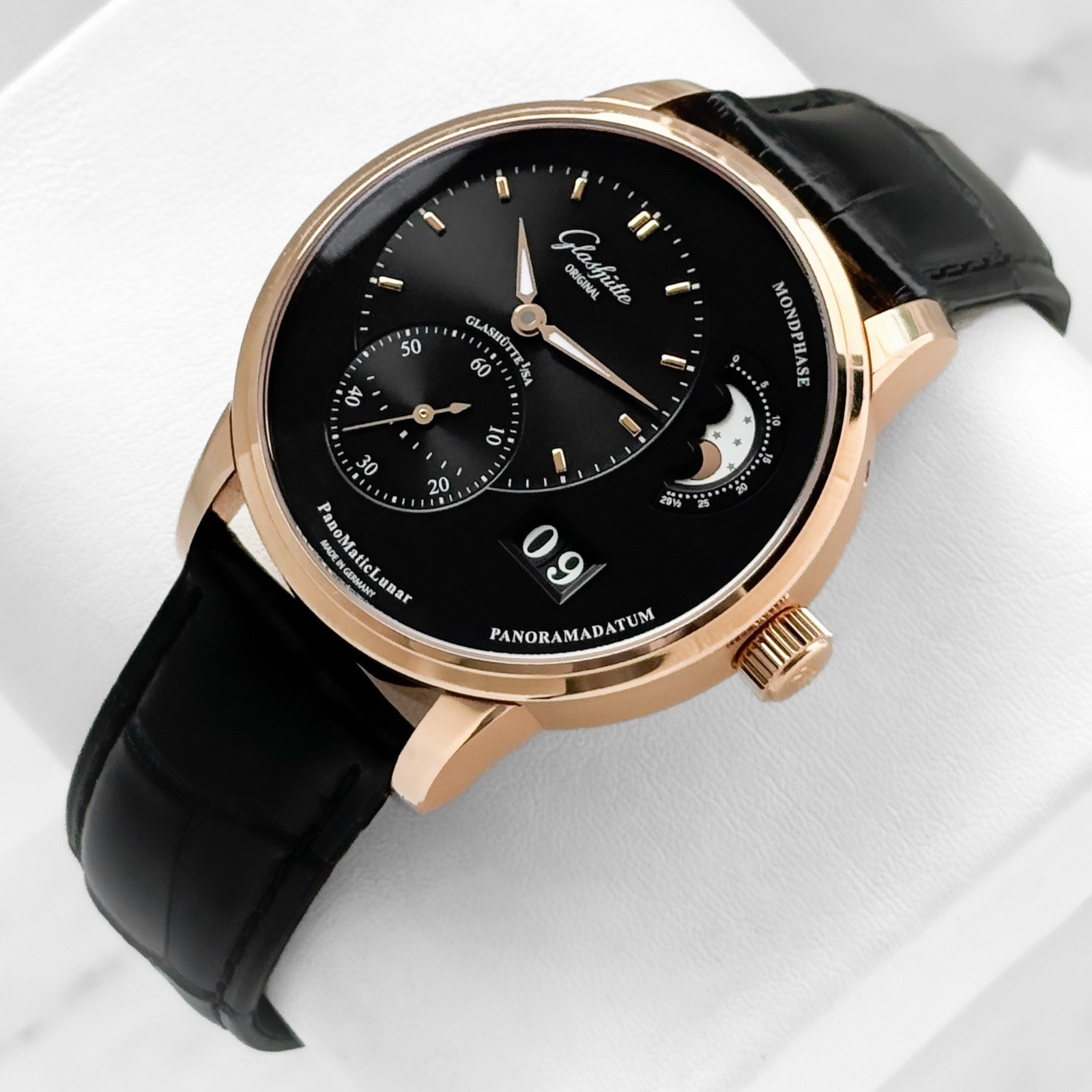 Glashutte Original 2026 PanoMaticLunar Rose Gold Black Dial 1-90-02-49-35-30