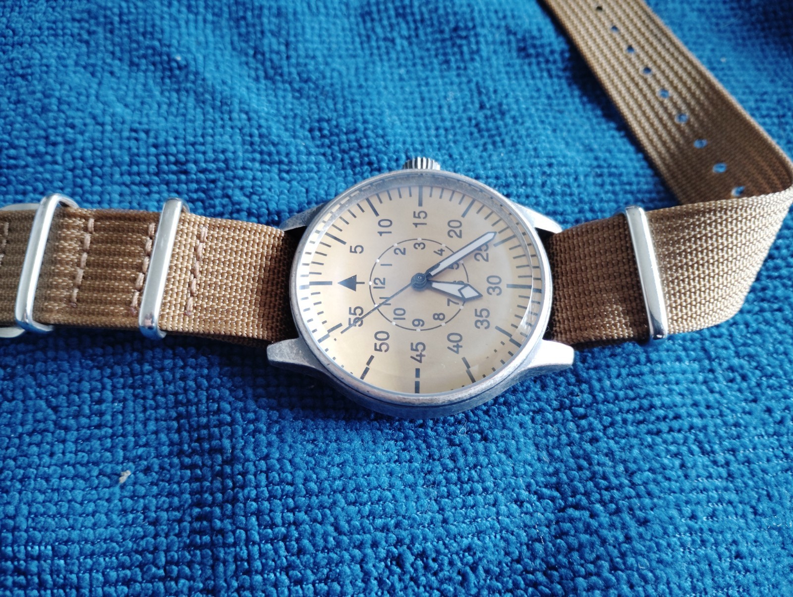 AVIATOR Watch – MILTEC Vintage Flieger Pilot Flight Aviation Leather Band Quartz