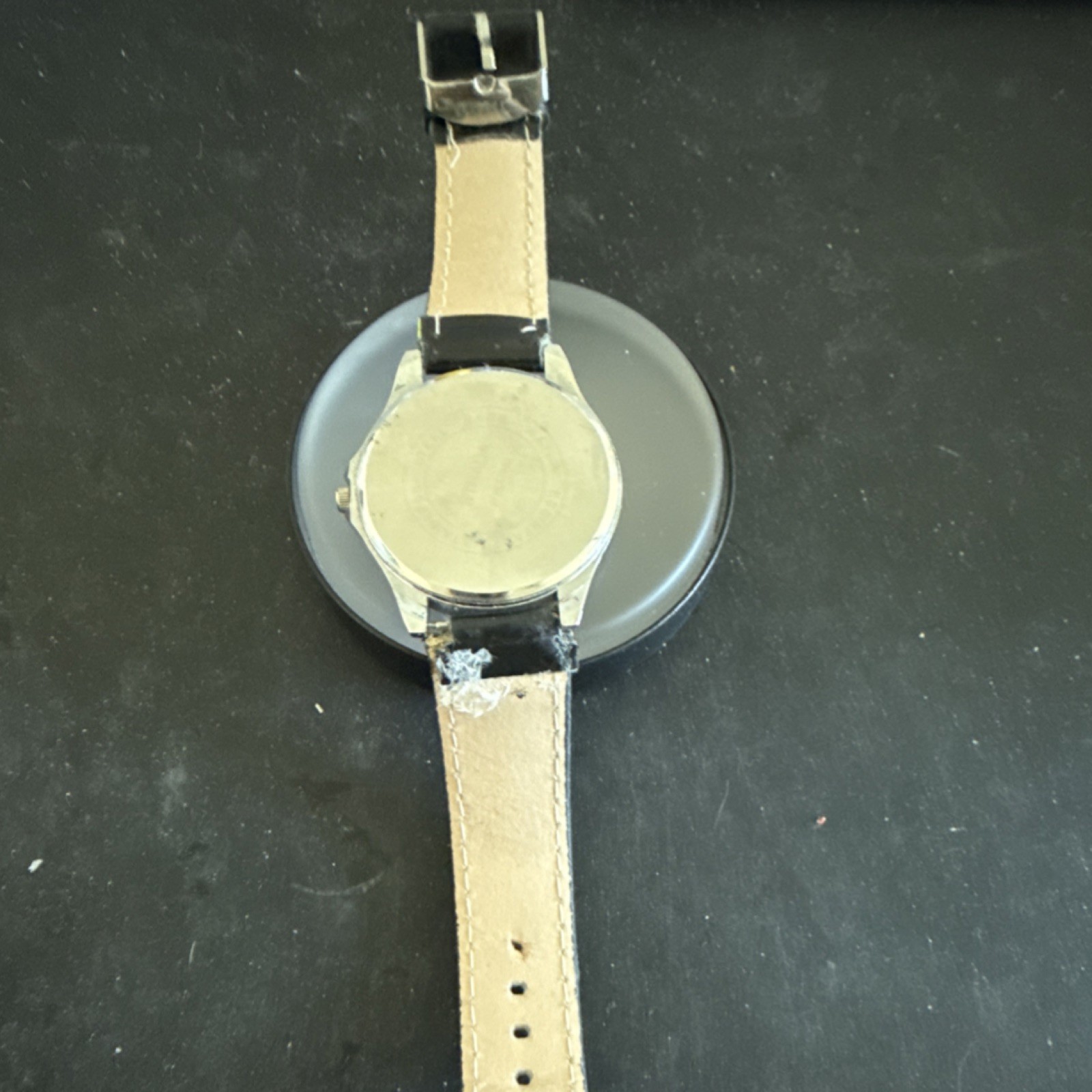 STRADA Project Vintage Silver SS Case Gold/Green Dial Strap Dial Moves Around
