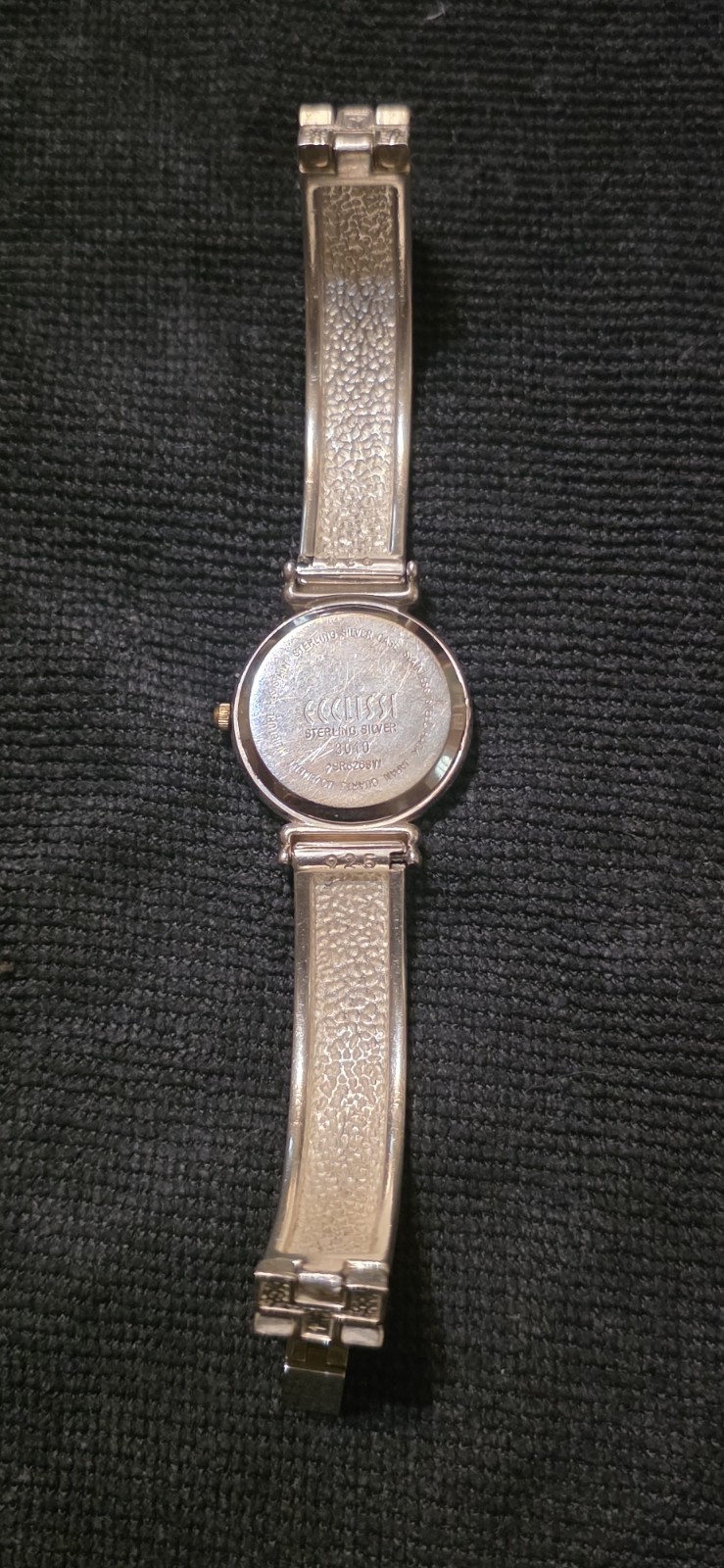 Ecclissi 3010 Women’s Sterling Silver Quartz Analog Bracelet Watch Roman Dial