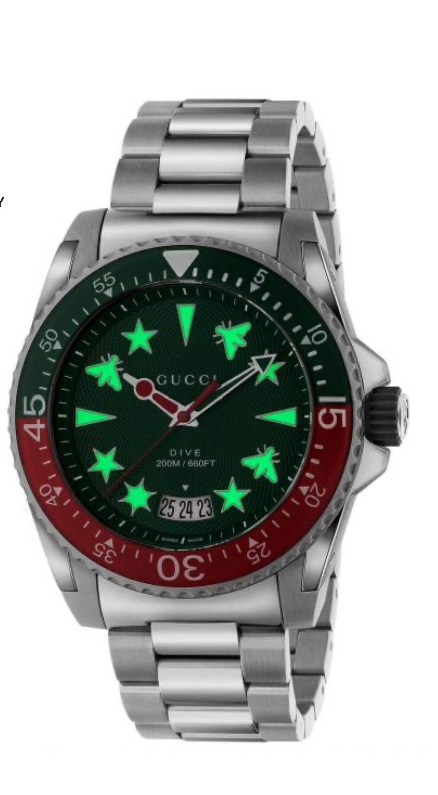 GUCCI YA136222 Men’s Dive Green Dial Quartz Watch