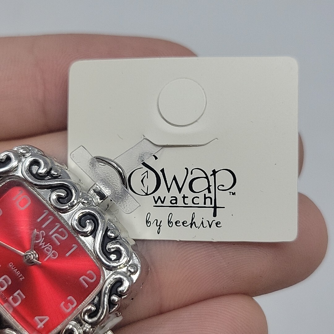 Ruby Red Ornate Swap Watch Face By Beehive Create-a-watch For Lobster Claw Bands