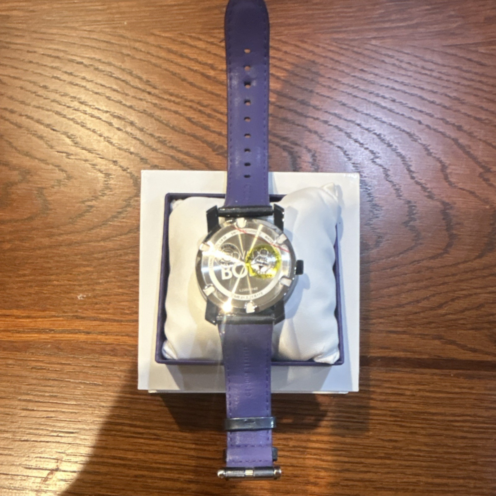 MOVADO Bold Purple/ Blue Women’s Watch 41mm Blue Glitter Dial Stainless Steel