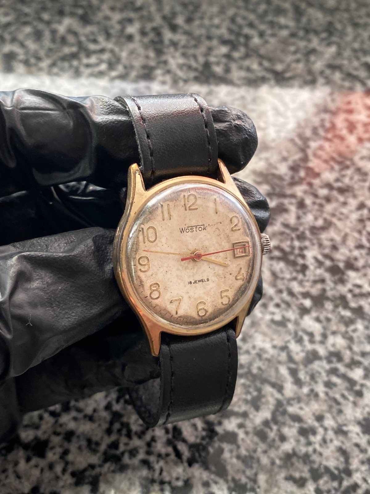 Vintage Rare Wostok Watch Soviet USSR Vostok mechanical Wristwach Gold Plated AU