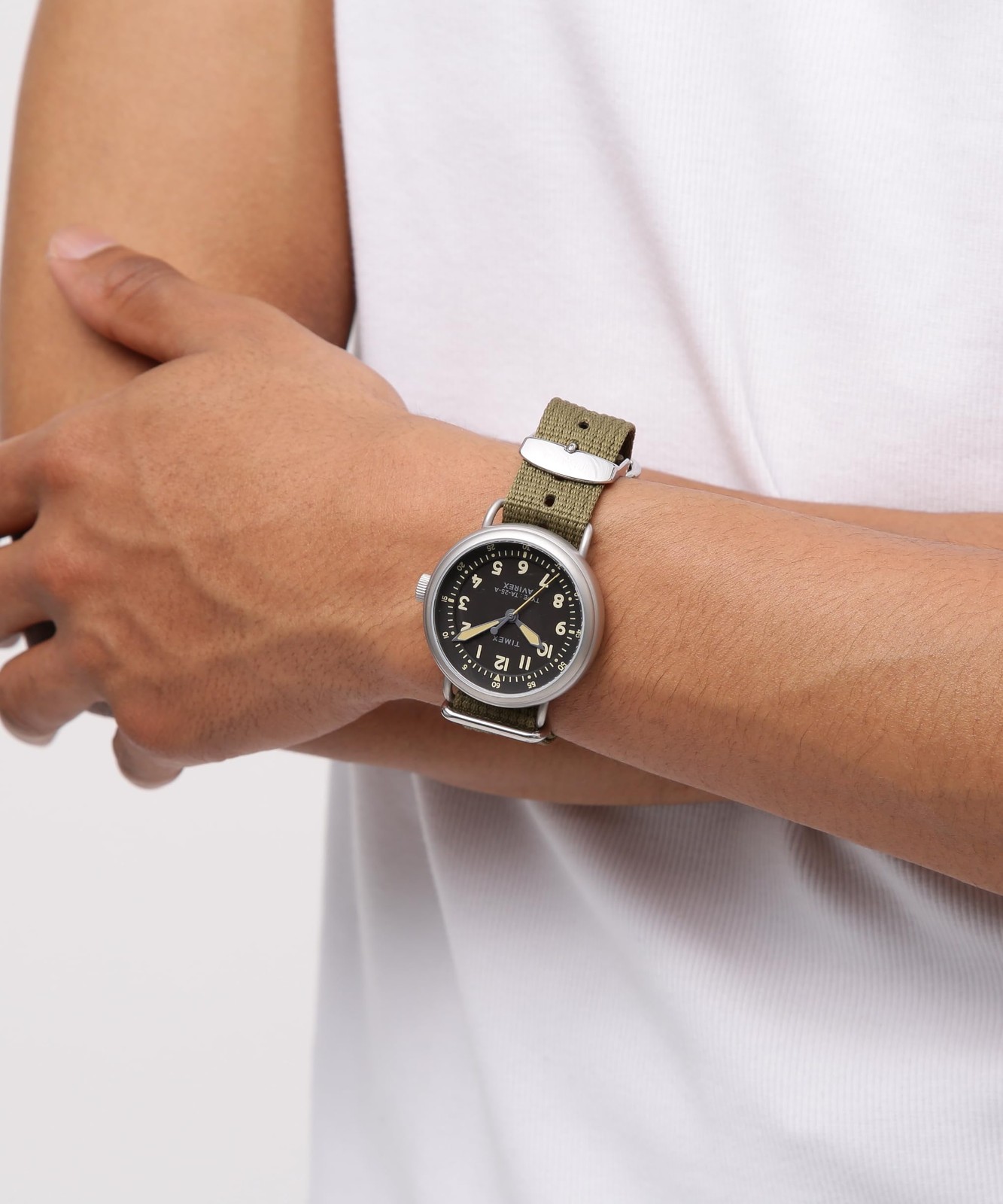 AVIREX TIMEX TYPE-25A 38mm Olive Watch MATTE MIDGET Reissue AVIREX 50th