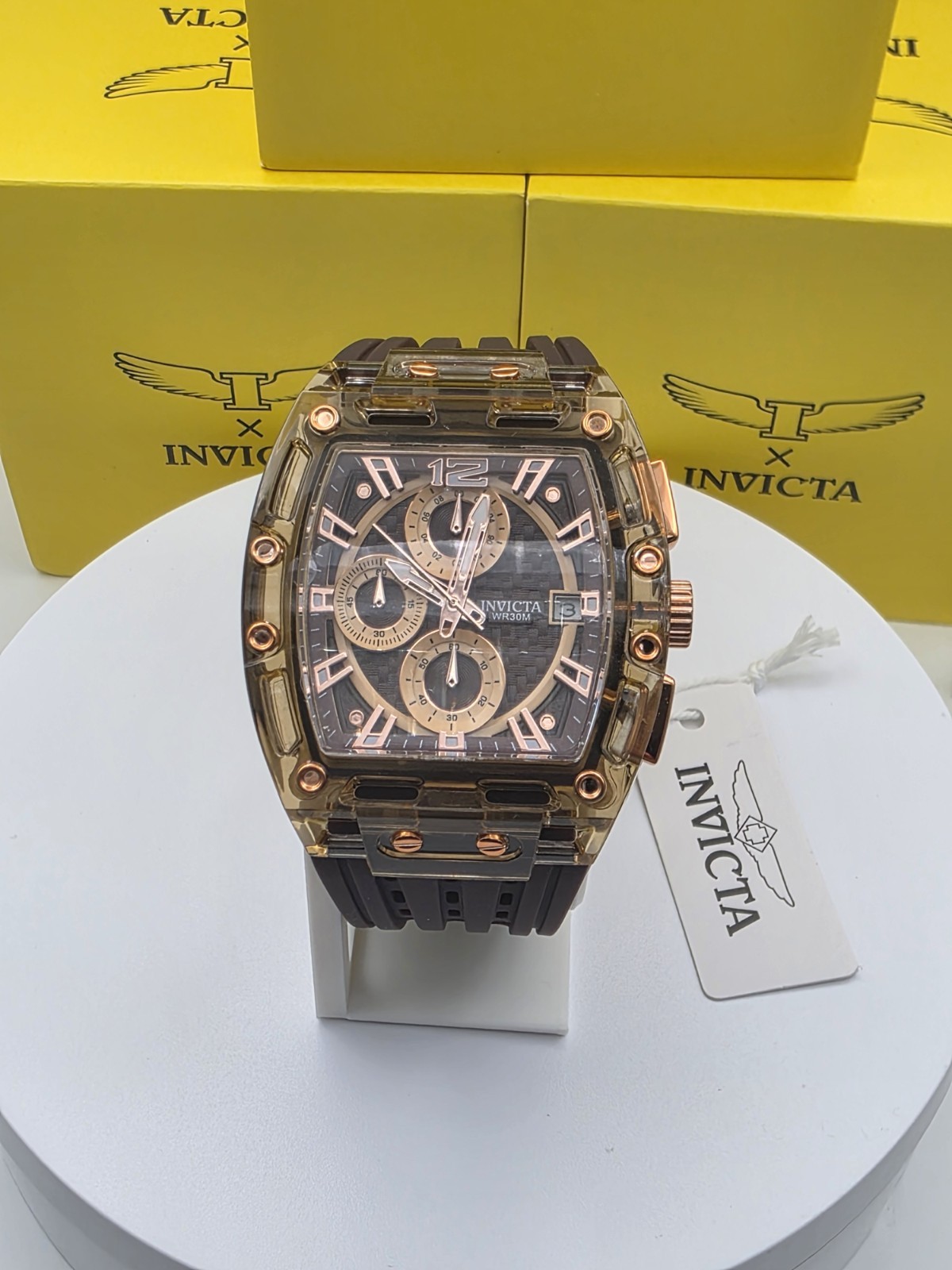 Invicta S1 Rally Allogrip Men 42mm Brown Tone Case Brown Metal Dial 70143