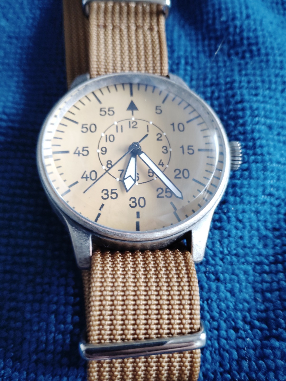 AVIATOR Watch – MILTEC Vintage Flieger Pilot Flight Aviation Leather Band Quartz