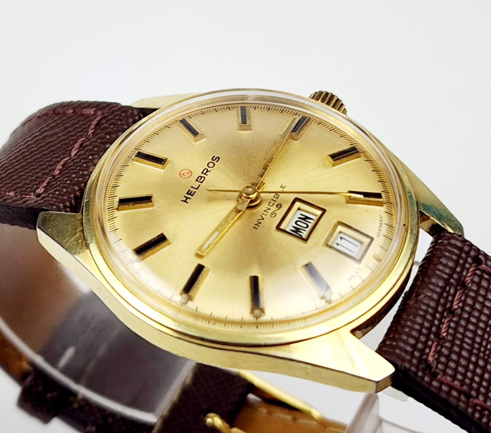Men’s WEST GERMANY Vintage 70’s Watch HELBROS Cal.PUW 460. Manual Wind