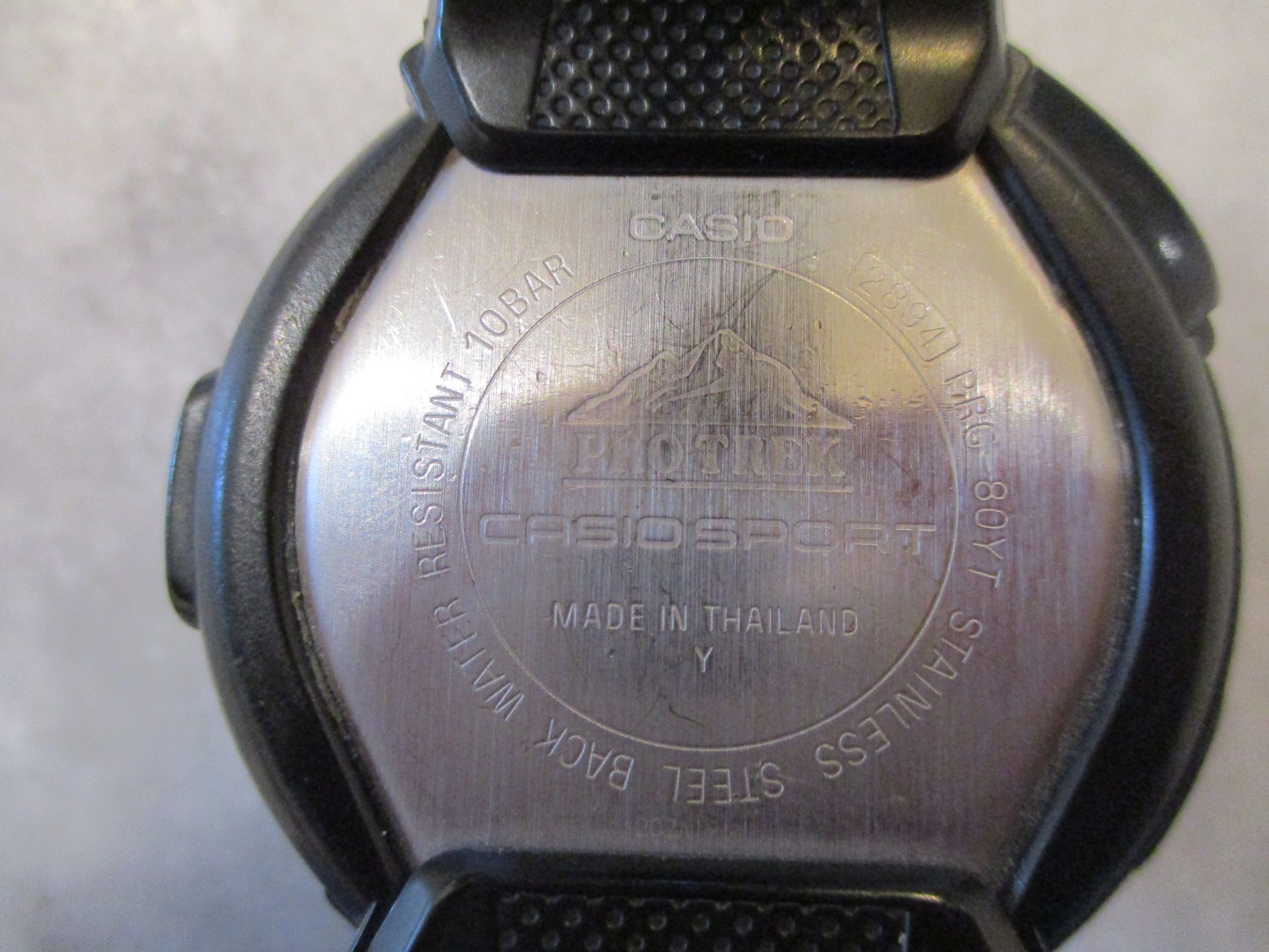 CASIO PRO TREK TOUGH SOLAR DIGITAL WATCH PRG-80YT BLACK 10 BAR – TITANIUM-WORKS!