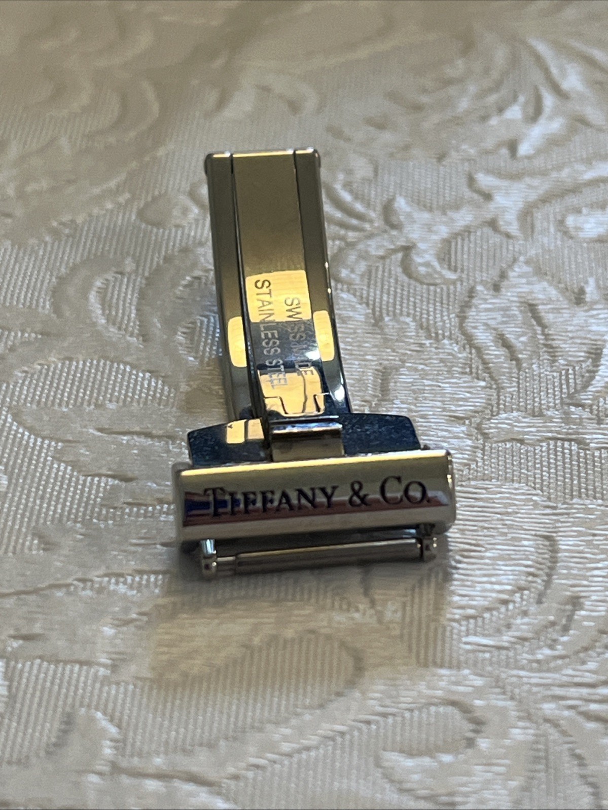 TIFFANY & CO. 10MM STAINLESS STEEL ATLAS WATCH DEPLOYEMENT (WATCH PARTS)