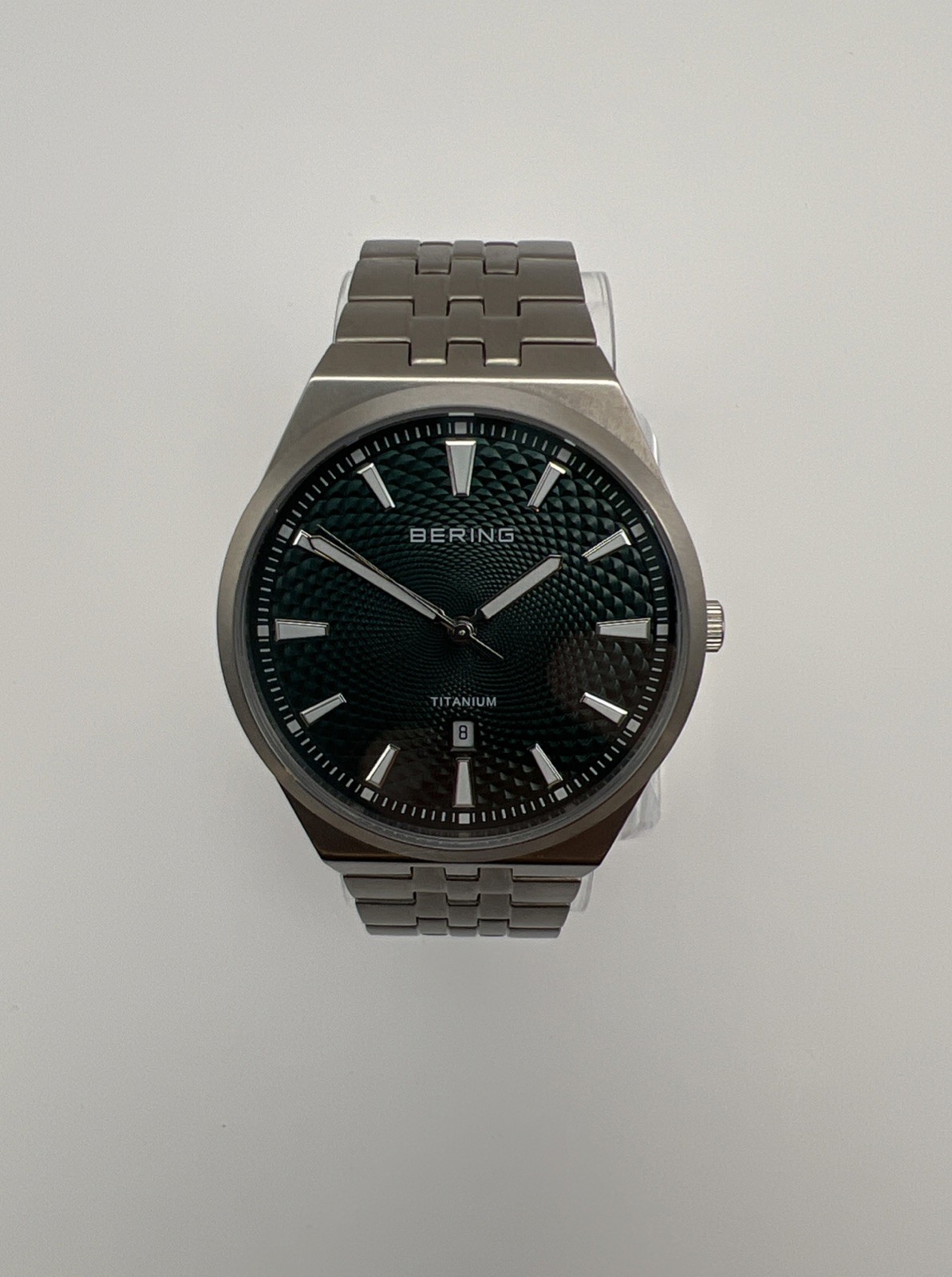 Bering Titanium 16141-708 Men’s Green Dial Quartz Watch 41mm Sapphire Crystal
