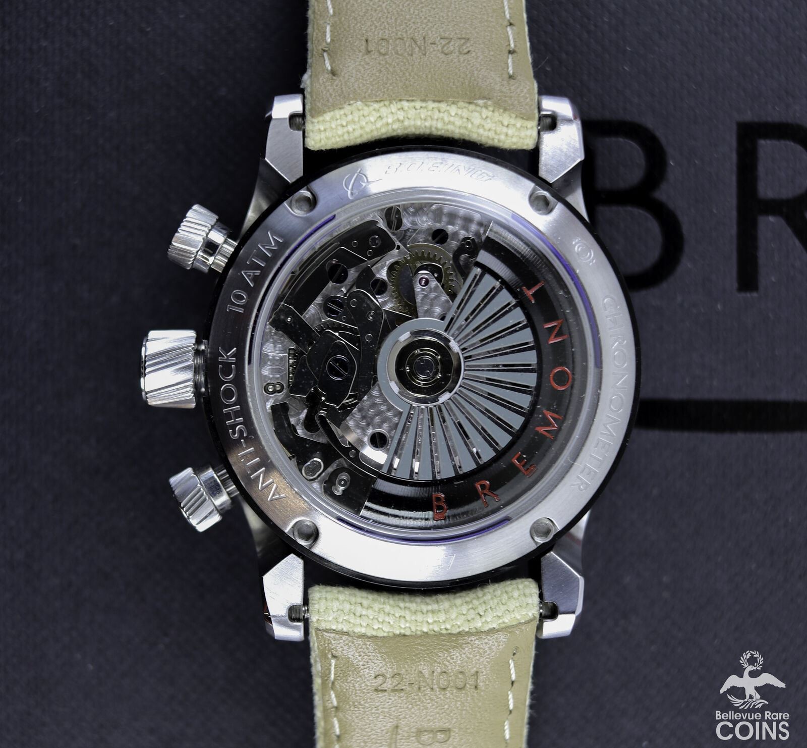 BREMONT Boeing Automatic Chronometer Model 247 White Dial Date SS Watch