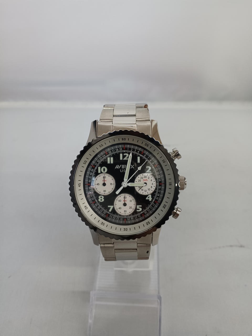 AVIREX AVX-MZ1 Quartz Watch & ZIPPO Wristwatch Works Men 5555