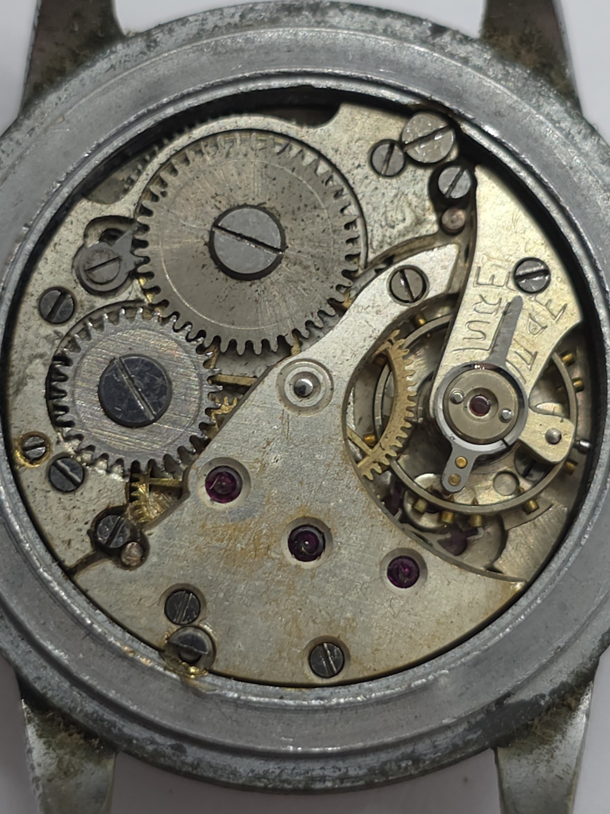 Vintage Fidus Military WWII Watch Movement Cal. Cupillard 233 Good Balance Sprin