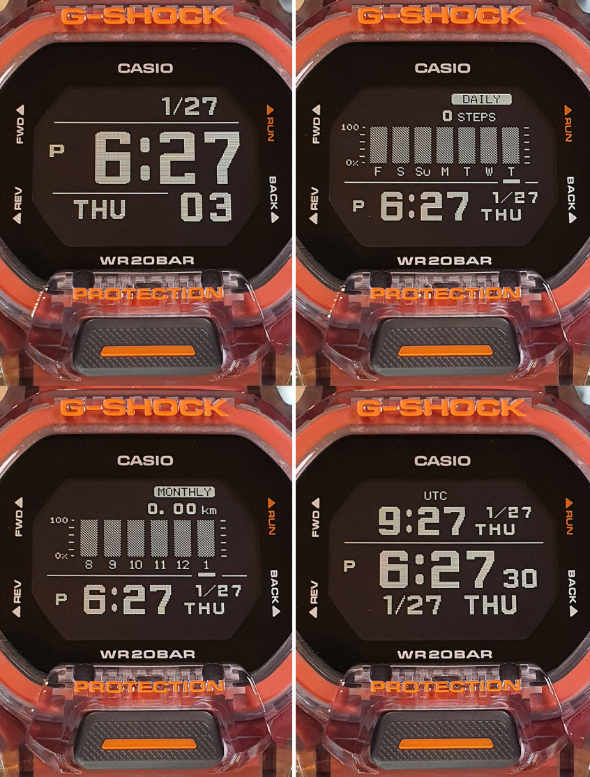 Casio G-Shock GBD-200SM-1A6DR Bluetooth Orange Gray Digital Watch New