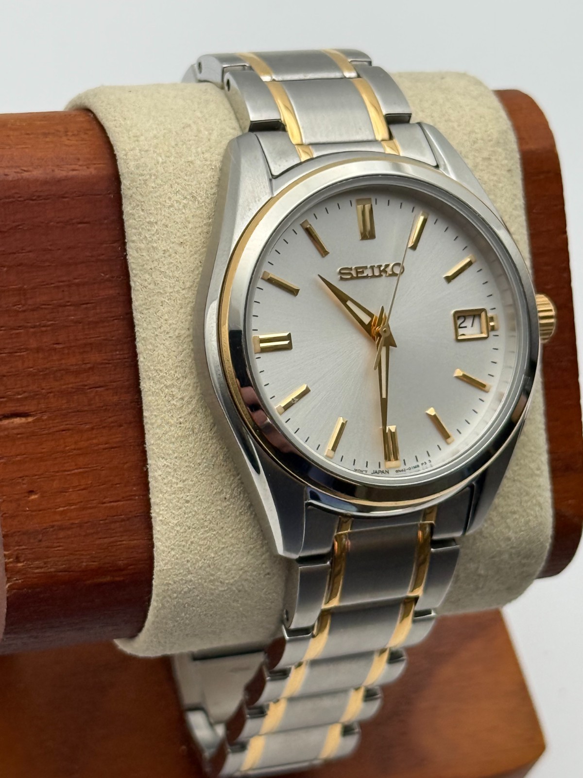 Seiko SUR312 36mm Two-Tone Quartz Date Sapphire Crystal Watch