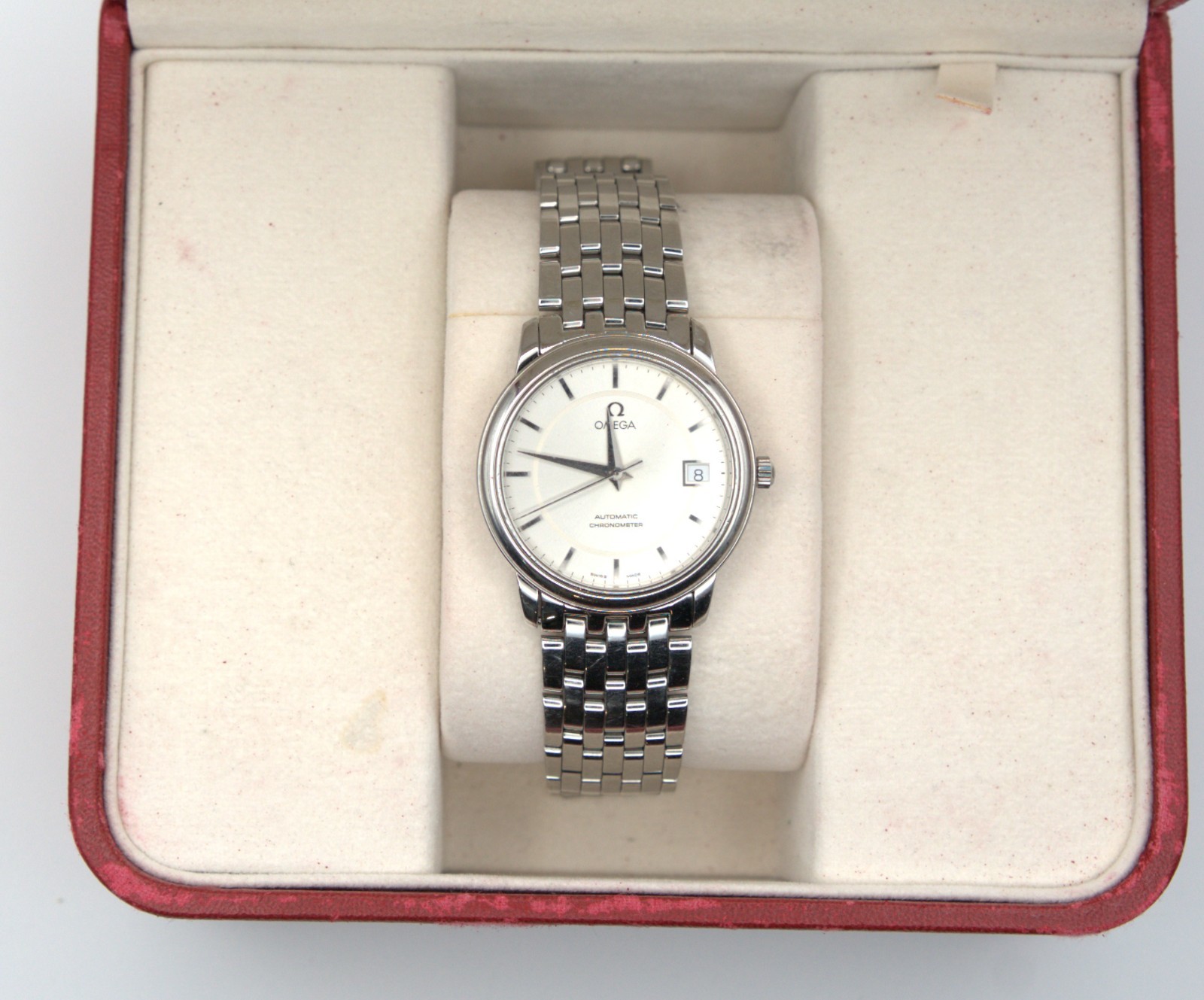 Omega De Ville Prestige 4500.31.00 Automatic Chronometer Silver Dial Box